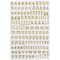 JAM Paper Silver Upper & Lower Case Alphabet Letter Stickers